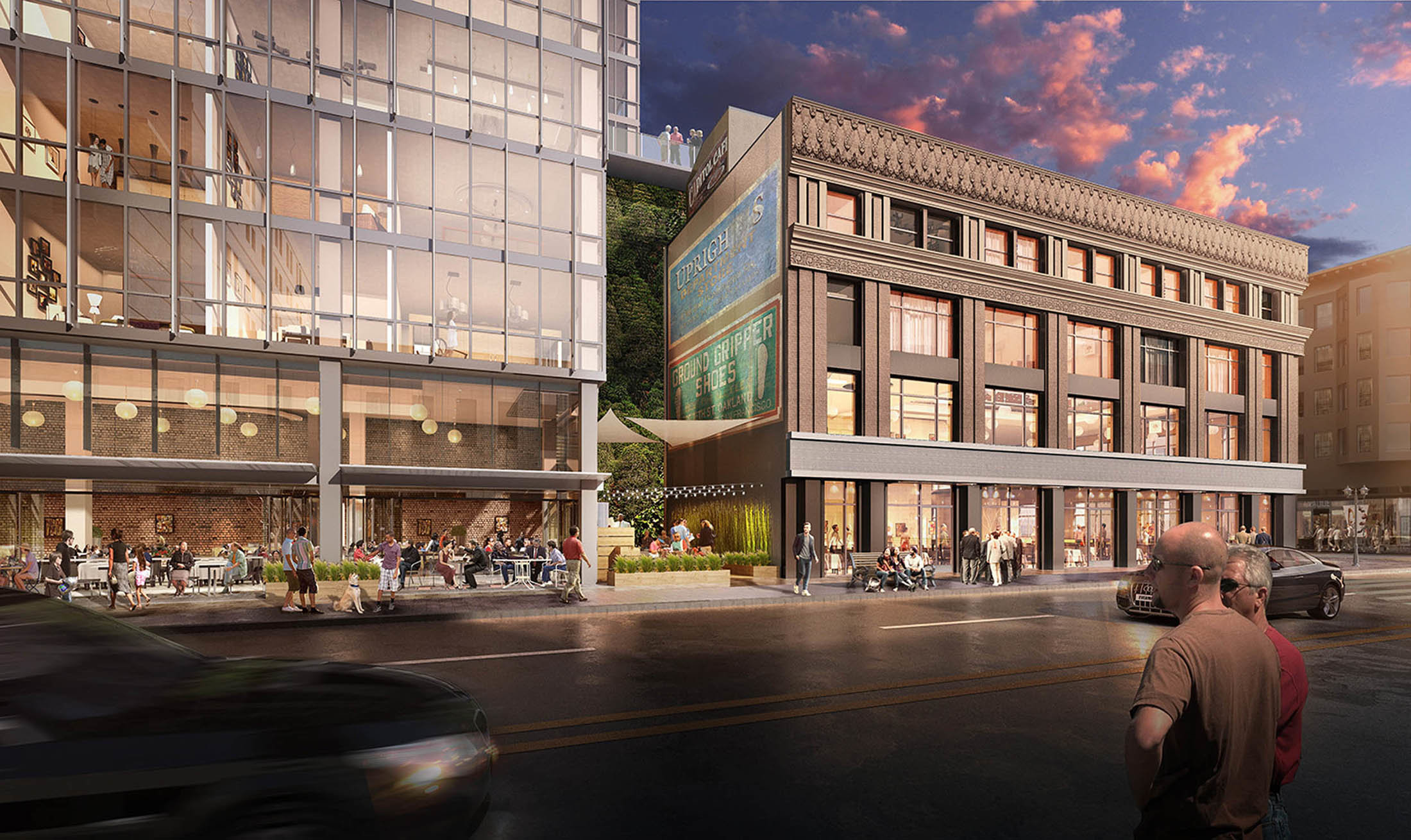 1900 Broadway Oakland apartment building street view - design by brick-inc