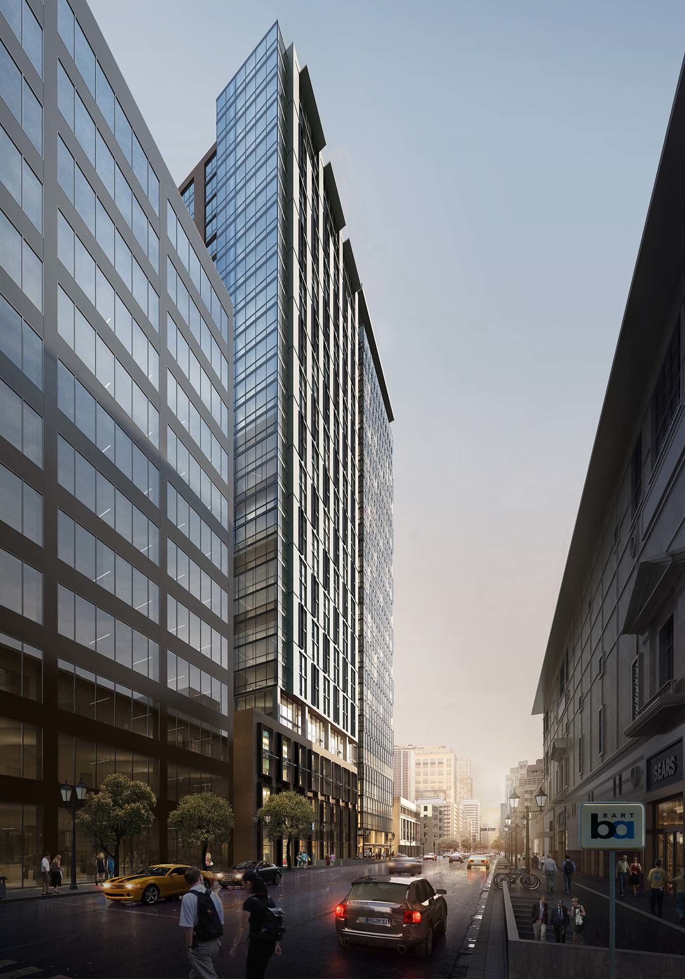 1900 Broadway Oakland High-rise apartment building exterior design by brick-inc